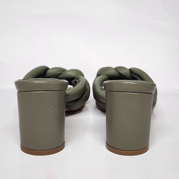 Kaanas Bekasi Nautical Knot Slip On Leather Sandal Cylindrical Lizard Heel s 10 - Picture 4 of 8